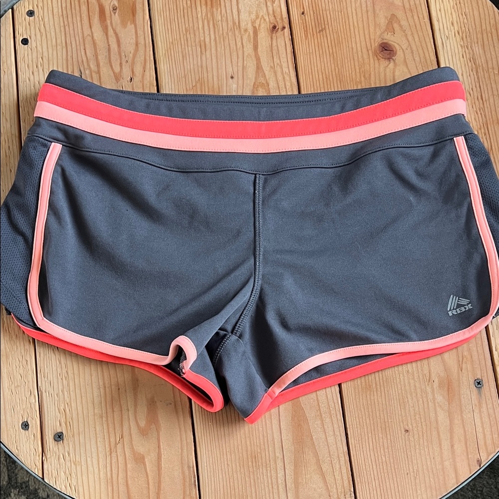 RBX Gray Shorts with Coral Trim